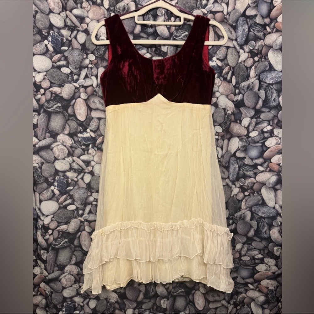 Velvet and Chiffon Dress